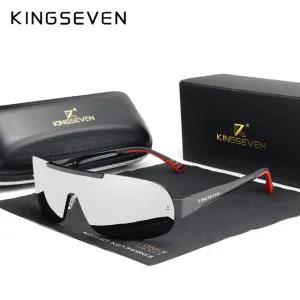 Black Silver KINGSEVEN Brand Design New Aluminum Men Sunglas
