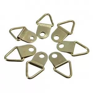 Global Motor 50Pcs Golden Brass Triangle Frame Hook