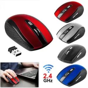Black Centechia 2.4GHz Wireless Optical Mouse with USB 2.0 R