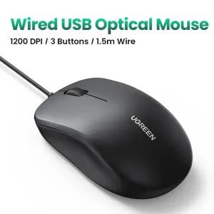 UGREEN Optical USB Wired Mouse 1200 DPI 3 Buttons