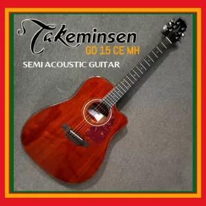 Mahogany Takeminsen Semi Acoustic Guitar GD15CE MH Cutaway -