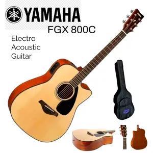 Neutral Yamaha FGX800C Solid Top Cutaway Acoustic-Electric G