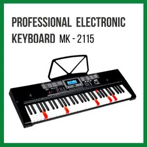 Black MK-2115 New Chip 61-Key Portable MIDI Lighting Key Ele