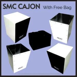 Black SMC Percussion Cajon Drum Box With with Free Gig Bag(B