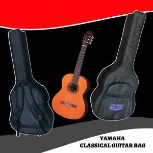 Black Yamaha Classic C40 Guitar Safety Cover, Padded bag Yam