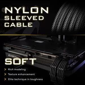 30cm Professional Braided 24Pin GPU Extension Cables for Wat