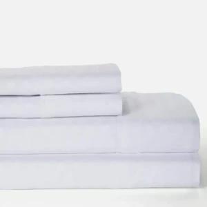 Egyptian Cotton King Size Bedsheet Striped White Color