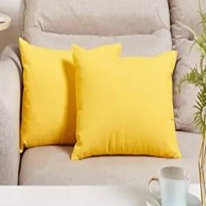 Generic Cushion Cover Pillow Case Yellow 18\
