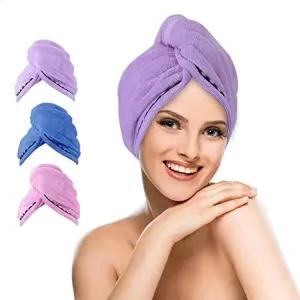 Generic Microfiber Hair Towel Wrap Super Absorbent Quick Dry