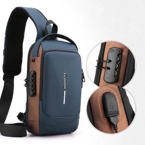 Men's Multifunction Anti-theft USB Shoulder Bag