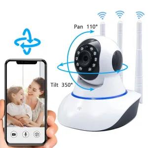 No Storage,White WiFi Wireless CCTV IP Camera PTZ Indoor 360