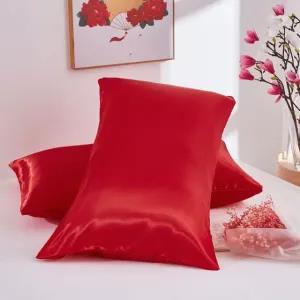 Red Satin Pillow Case 18x27 Premium Quality