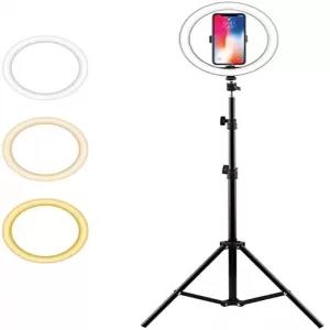 Ring Light 10 Inch LED Selfie Light with Tripod Lighting Tik