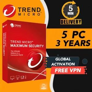 Trend Micro Maximum Security 5PC-3YEAR License 2024