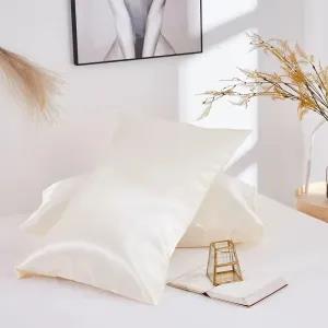 White Premium Quality Silk Pillow Case 18\