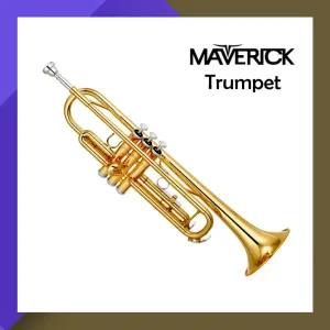 Gold Maverick Bb Trumpet with Carrying Case, Gloves, Mouthpi