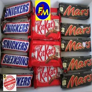Snickers -5Pcs , Mars -5Pcs & Kitkat 4 Bar 5Pcs ( Total 15Pcs )