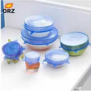 6 pcs Reusable Silicone Stretch Cover to Keep Food Fresh, Re