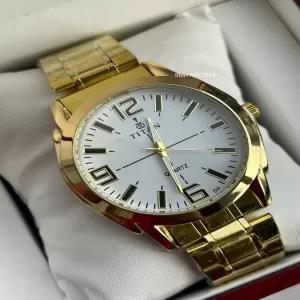 Gold Men Casual Business Wristwatch