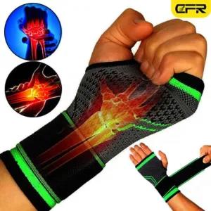 N/A,Black Adjustable Pressurized Wrist Brace Support Wrist P