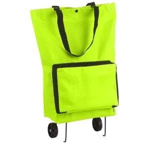 Generic Foldable Shopping Trolley Bag with Wheels
