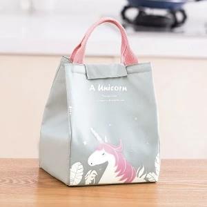 Lunch Bag For Picnic Kids Women Travel Thermal Gray