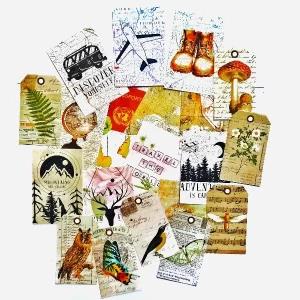 25Pcs Vintage Journal Stickers for Scrapbook Journal