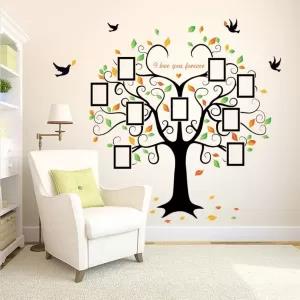 Generic Family Photo Album Frame Tree Butterfly Wall Sticker