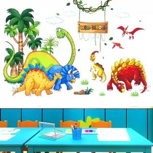 Generic Wild Dinosaurs Animal Tree Cartoon Wall Stickers