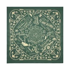 Nautical Adventure Peacock Green Bandana Nautical Design