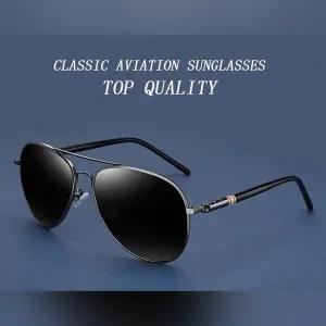 Black Pilot Sun Glasses Aviation Men Women Polarized