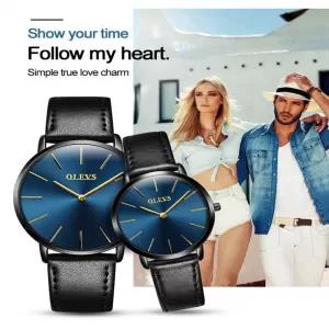 Blue OLEVS Lovely Fashionable Elegent Rich Look Party Casual