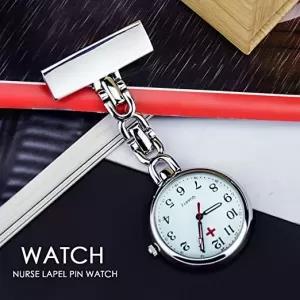 Nurse Lapel Pin Watch Hanging Medical Doctor Pocket Watch Qu