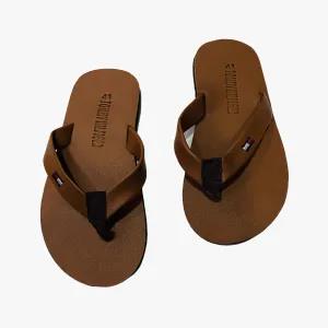 T O M M Y Mens Slippers Brown Comfortable Durable