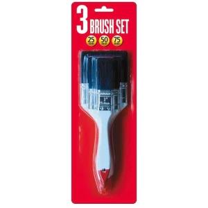 UNi-PRO 3 Piece Paint Brush Set Synthetic Bristles