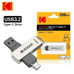 Silver KODAK USB3.2 Type-C OTG Flash Drive 64GB Pen drive Hi