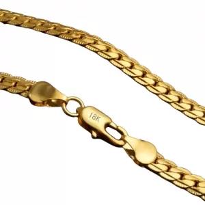 60Cm 24Inch Luxury 925 Sterling Silver 6mm Sideways Necklac