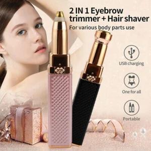 2 in 1 Rechargeable Eyebrow Face Armpit Painless Trimmer