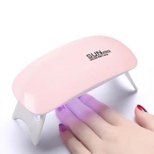 6W USB UV LED Lamp Gel Polish Cured Nail Dryer Machine