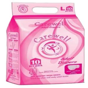 Essential Pack,L Size (8-14kg) Carewell Adult Diapers, Large