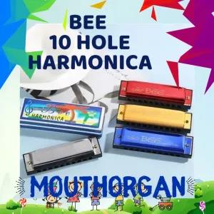 Multicolor Bee 10 Holes Simple Tone Quality Harmonica Mouth