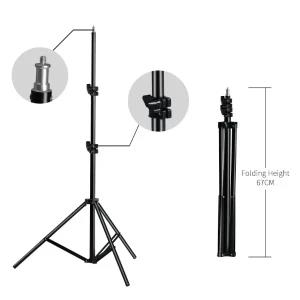 Generic 2M Tripod Adjustable Aluminum Ring Light Stand