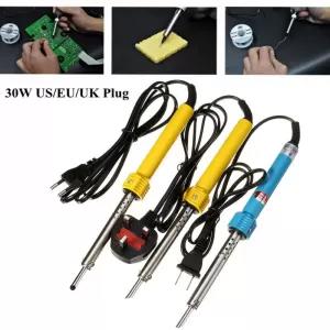30W 220V EU Plug 2 in 1 Soldering Iron Solder Electric Des