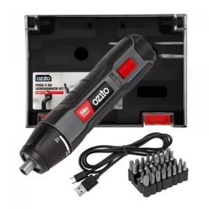 Ozito 3.6V Li-ion Push to Go Screwdriver Kit
