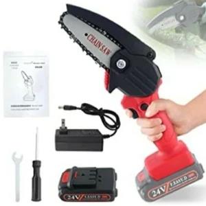 Rechargable electric chain saw
