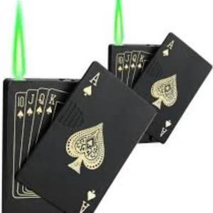 Poker card jet flame refillable lighter