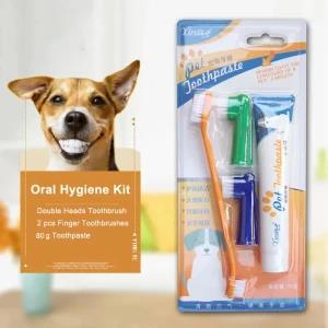 Pet Dental Care Kit Toothpaste Dog Toothbrush Brush Pack