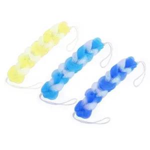 Multicolor Bath Shower Soft Body Back Scrubber 30cm (Pack of 3)