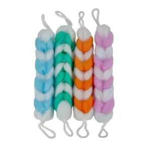 Multicolor Bath Shower Soft Body Back Scrubber 30cm (Pack of 4)