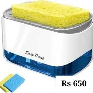 Soap pump and sponge caddy